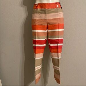 Women New York and Company  Crop Slim Pants Striped Size 6
